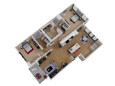 Capitol Yard Apartments_ West Sacramento CA_Floor Plan_Two Bedroom Two Bathroom B9
